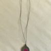 Pendentif rond pointe vert, Rose rouge – Image 3