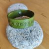 Bracelet cuir GRATITUDE vert, motif dauphin, longueur 20 cm – Image 2