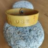 Bracelet cuir OSE jaune, motif dauphin, longueur 21 cm – Image 2