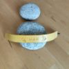 Bracelet cuir OSE jaune, motif dauphin, longueur 19 cm