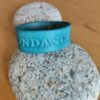 Bracelet cuir ABONDANCE turquoise, motif dauphin, longueur 17 cm – Image 2