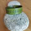 Bracelet cuir JOIE vert, motif libellule, longueur 19 cm – Image 2
