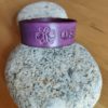 Bracelet cuir OSE violet, motif papillon, longueur 17 cm – Image 3