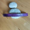 Bracelet cuir JOIE violet, motif papillon, longueur 20 cm