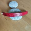 Bracelet cuir JOIE rouge foncé, motif plume, longueur 21 cm