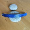 Bracelet cuir ABONDANCE bleu nuit, motif dauphin, longueur 22 cm