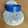 Bracelet cuir ABONDANCE bleu nuit, motif dauphin, longueur 22 cm – Image 3