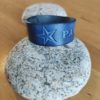 Bracelet cuir PAIX bleu nuit, motif étoile, longueur 17 cm – Image 3