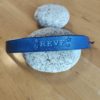 Bracelet cuir REVE bleu nuit, motif étoiles, longueur 18 cm
