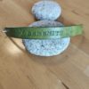 Bracelet cuir SERENITE vert, motif étoile, longueur 21 cm