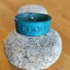 Bracelet cuir REVE turquoise, motif étoiles, longueur 17 cm – Image 2