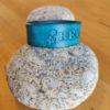 Bracelet cuir REVE turquoise, motif étoiles, longueur 17 cm – Image 3