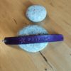Bracelet cuir PAIX violet, motif étoile, longueur 19 cm