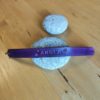 Bracelet cuir AMOUR violet, motif étoiles, longueur 22 cm