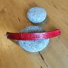 Bracelet cuir PAIX rouge foncé, motif étoile, longueur 20 cm
