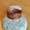 Bracelet cuir CONFIANCE chataigne, motif libellule, longueur 17 cm – Image 2