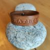 Bracelet cuir GRATITUDE chataigne, motif papillon, longueur 19 cm – Image 2