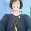 Pendentif cuir jaune & pierre incrustée Onyx – Image 5